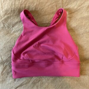 Burgundy Lululemon Wunder Train Longline Sports Bra